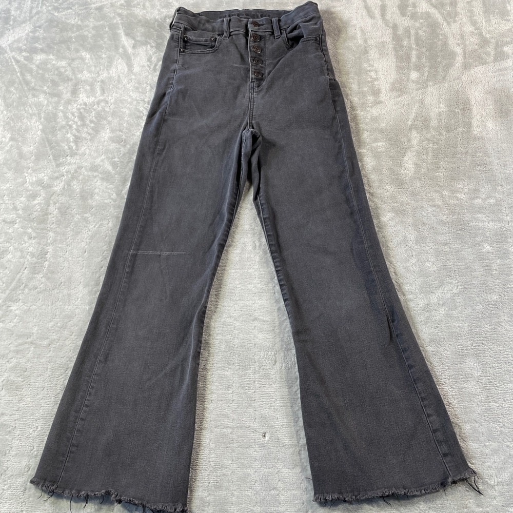 American Eagle By Payless Charcoal Wide Leg Jeans